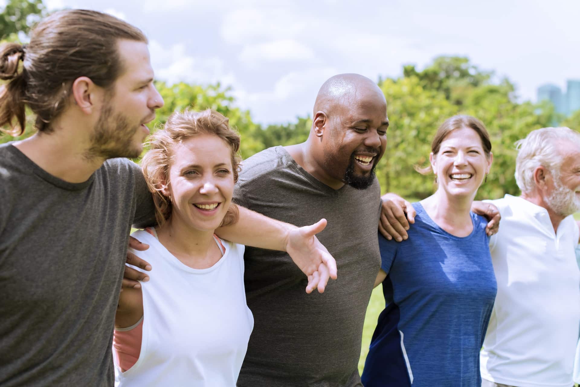 Gruppe beim Outdoor-Sport, Thema Schlittschuhe für Anfänger